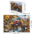 thumbnail image 4 of 1000 Piece Train Fall Landscape Puzzle for Adults, 30x20 in – Recycled Cardboard, Challenging Family Game, 4 of 7