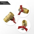thumbnail image 3 of 1/2" Heavy Duty Brass Garden Hose Shut Off Valve for Maximum Water Flow, 3 of 11