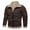 Coffee, variant on Men's Coats And Jackets Hooded Men Casual Keep Warm Thicken Long Sleeve Turndown Jacket Zipper Patchwork Coats Blue XXXL JE