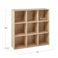thumbnail image 3 of Best Choice Products 9-Cube Bookshelf, 11in Display Storage Organizer w/ 3 Removable Back Panels - Light Oak, 3 of 9