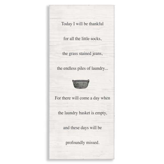 Stupell Industries French Country Thankful for Little Socks Canvas Art, 10 x 24, by Lil' Rue