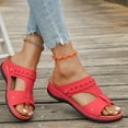 thumbnail image 6 of Sandals for Women Wedge Shoes Slip On Dressy Summer Comfortable Orthopedic Slides Sandals 2026 Casual Arch Support Platform Shoes 40, 6 of 7