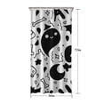 thumbnail image 5 of Black and White Halloween Doodle Pattern Shower Curtain 36"x72" ,Bathroom Decorative Shower Curtains Set with 12 Hooks,Modern Waterproof Washable Shower Curtain, 5 of 6