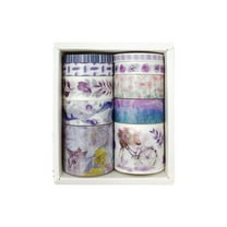 Wrapables Decorative Washi Tape Box Set (10 Rolls), Purple Tones