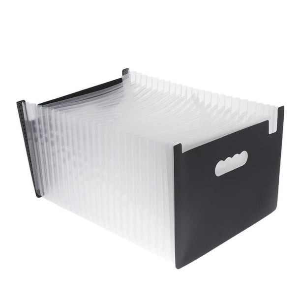 Carpeta de Archivos Desplegable perfecl 24 Bolsillos Organizador de Archivo Expandible A4 Negro