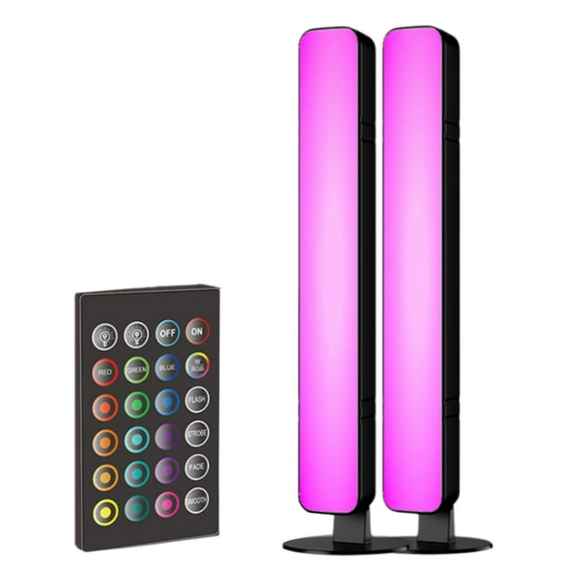 2 Barras de Luz RGB con Ritmo Musical, Recargables, para Escritorio, para Decoración de Salas de Juegos y Fiestas.