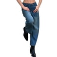thumbnail image 4 of LANGWYQU High Waist Women Wide Leg Jeans Female Casual Denim Pants With Pocket, 4 of 5