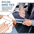 thumbnail image 4 of Uxcell Cable Zip Ties Self-Locking Nylon Wire Tie Wraps Heavy Duty for Indoor and Outdoor Red 8 Inch, 4 of 6