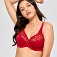 thumbnail image 5 of DELIMIRA Women's Plus Size Full Coverage Underwire Unlined Minimizer Lace Bra, 5 of 5