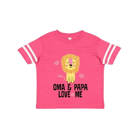 

Inktastic Oma and Papa Love Me Lion Gift Toddler Boy or Toddler Girl T-Shirt