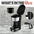 thumbnail image 3 of Gourmia Cafetière à Filtre Programmable 5 Tasses avec Infusion Différée Noire, 3 of 8