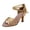 Khaki, variant on Womens Latin Dance Shoes Heeled Party Indoor Performance Sandals Ladies Summer Open Toe Walking Dressy Slide Sandal Silver 8