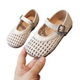 thumbnail image 2 of Gyujnb Toddler Girls Breathable Woven Mary Jane Shoes with Adjustable Buckle, Flat Heel Casual Footwear for Summer Wear (Girls),8-8.5 Years, 2 of 7