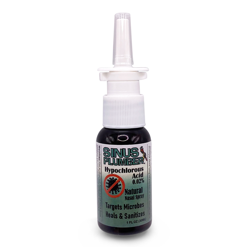 Sinus Plumber Hypochlorous Nasal Spray Removes Bacteria Cold Flu