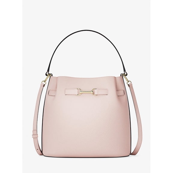 Michael Kors Carson Medium Pebbled Leather Convertible Bucket Crossbody Bag - Powder Blush