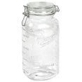 thumbnail image 1 of Frascos herméticos de vidrio transparente con abrazadera para almacenar alimentos en la cocina, 101 onzas (3 litros) Frasco con abrazadera extragrande, 1 of 2