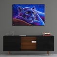 thumbnail image 4 of Epic Art 'Stargazing Colorful Black Leopard' by Rebecca Wang Art, Acrylic Glass Wall Art, 36"x24", 4 of 8