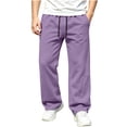 thumbnail image 3 of Big Boys Drawstring Sweatpants Solid Color Elastic Waist Sportswear Pants with Side Pocket for Daily Casual Wear, 3 of 7
