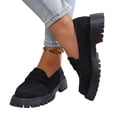 thumbnail image 2 of Domuza Womens Loafers with Arch Support Flats Slip On Platform Mary Jane Shoes Casual and Versatile Single Business Casual Shoes Black 5.5（EU-36）, 2 of 6