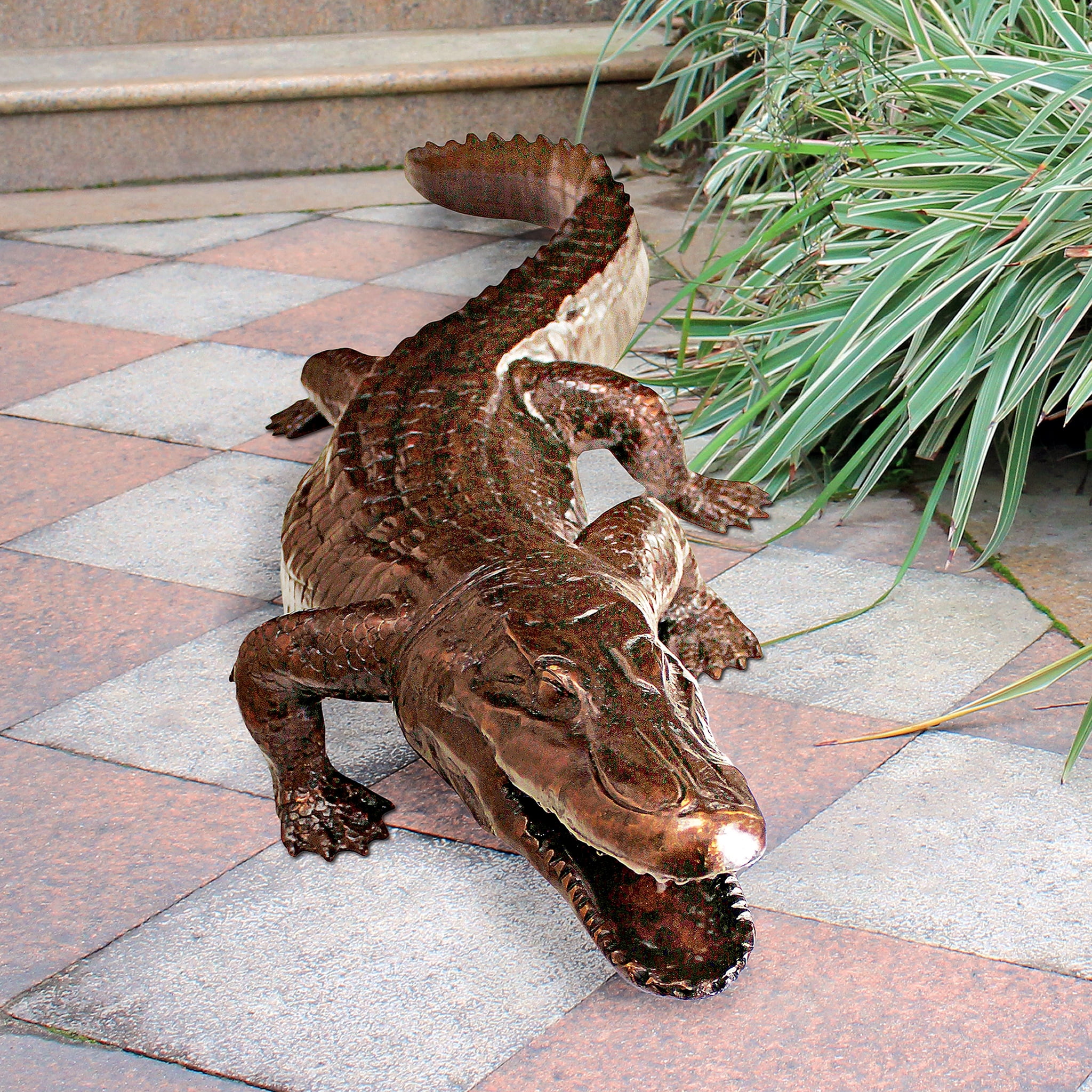 resin alligator statue