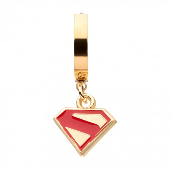 Superman James Gunn Logo Stainless Steel Huggie Earring