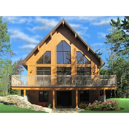 The House Designers: THD-4744 Builder-Ready Blueprints to Build a Rustic Lake House Plan with Walkout Basement Foundation (5 Printed Sets)