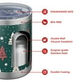 thumbnail image 4 of 12oz Tumblers Dark Green Christmas Tree Pattern Vacuum Insulated Stainless Steel Travel Tumbler Cups Mug with Lid and Straw for Beer,Coffee,Beverages with Cleaning Brush for Cold & Hot Drinks, 4 of 5