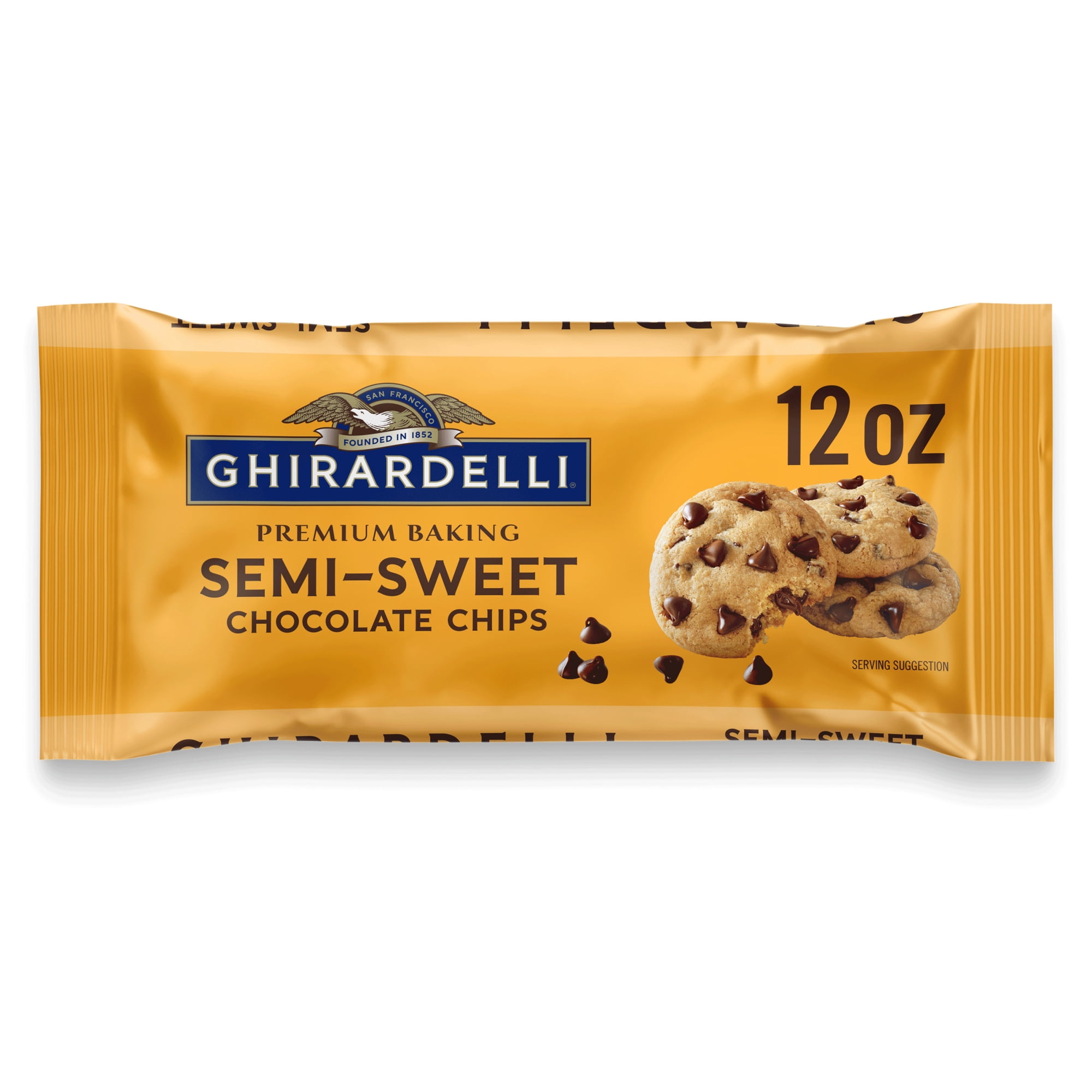 GHIRARDELLI Semi-Sweet Chocolate Premium Baking Chips Chocolate Chips for Baking, 12 oz Bag