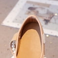 thumbnail image 6 of GiLiling Girls Flats, Mary Jane Ballet Flats, Closed-Toe PU Leather Dress Shoes with Lace Trim and Pearl Strap, Flat Heel Princess Footwear for Party and Daily Wear (Red, 4.5-5 Years), 6 of 9