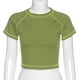 thumbnail image 2 of Camisetas cortas para mujer, camiseta con estampado de letras de mariposas, camiseta con estampado de mariposas, cuello redondo, manga corta, True Excellence, 2 of 5