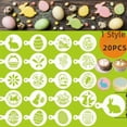thumbnail image 1 of Plantilla hueca para huevo de Pascua Plantilla para impresión de galletas con forma de huevo de Pascua, 1 of 4