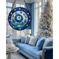 thumbnail image 3 of Stained Glass Window Hangings - Blue Gold Galaxy Tree Stars Suncatcher for Door Home Christmas Decoration Sun Catcher Thanksgiving New Year Birthday Gift for Women Men Mom Grandma, 3 of 6