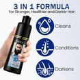 thumbnail image 5 of Men's 3-in-1 Black Beard & Hair Dye Shampoo, Instant Grey Darkening Beard Color Shampoo in 10 Minutes, Simpler Gray Reducing Mustache & Beard Dye for Men, with Plant Extract for Healthy Facial Hair, 5 of 7