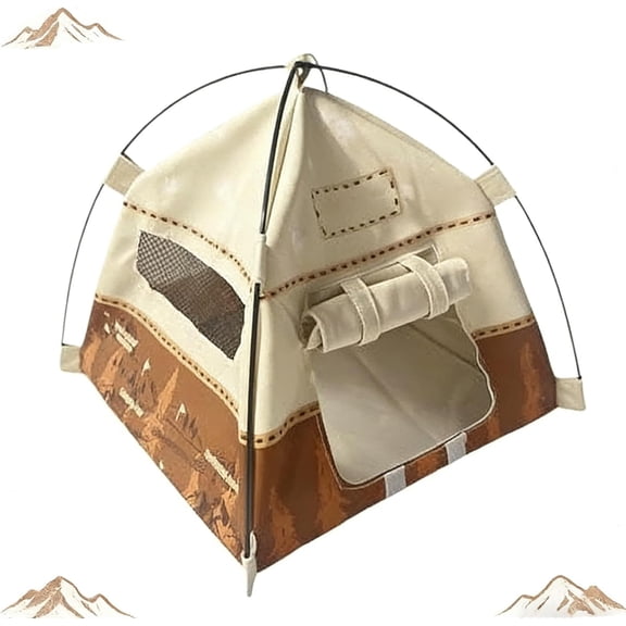 Miniature Cute Tent - 1:12 Miniature Camping Model Tents, 7.2 Inch Realistic Doll House Tent for Action Figure Decoration, Photography Props & Miniatures Scene Accessories (1pc Yellow)