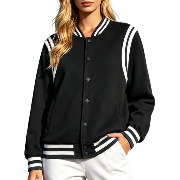 Thickly Lined Fashionable Baseball Jacket