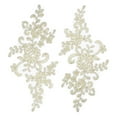thumbnail image 1 of Uxcell 2 Pcs Flower Lace Appliques 3D Embroidery Lace Patch Sewing Addition Embellishments for Wedding Bridal Dress Clothes DIY Crafts Accessories Lace Decoration, Gold (23cm), 1 of 7