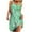 Green, variant on Mini Dresses for Women 2024 Plus Size Printed Round Neck Pleated Vacation Style Dress