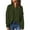 Army Green, variant on Lindreshi Sweaters for Women Trendy Clearance Women's Casual Sexy Fashion Solid Color Sleeve V-Neck Ruched Pullover Blouse Tops