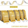 thumbnail image 4 of CUITING 5 Rolls Super Self Adhesive Art & Craft Tape with 2 mm Rhinestones Strips Sticker(Silver), 4 of 7