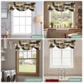 thumbnail image 6 of Tie Up Valances for Windows, Abstract Boho Adjustable Valance Curtains Window Treatment for Living Room/Bedroom Windows, Vintage Black Brown Geometric Rod Pocket Kitchen Curtains & Drapes 60x18 Inch, 6 of 9