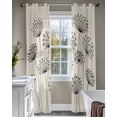 thumbnail image 4 of Farmhouse Dandelion Sheer Curtains 84 Inch Length 2 Panels Set for Living Room/Bedroom, Spring Modern Country Flower Black Beige Kitchen Curtains Grommet Curtains Window Treatments 42"x84"x2, 4 of 7