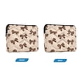 thumbnail image 2 of Quilted Laptop Sleeve for 13-16 Inch Laptops Protective Laptop Case Cover Lightweight Travel & Office Essentials Cute Brown Bow, 2 of 8
