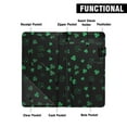 thumbnail image 2 of WIRESTER 4.7 x 9 Inch Server Book for Waitress, Waiter Wallet with Zipper Pocket & Magnetic Closure, Restaurant Waitstaff Organizer – Shamrock Clover Leaves, 2 of 6