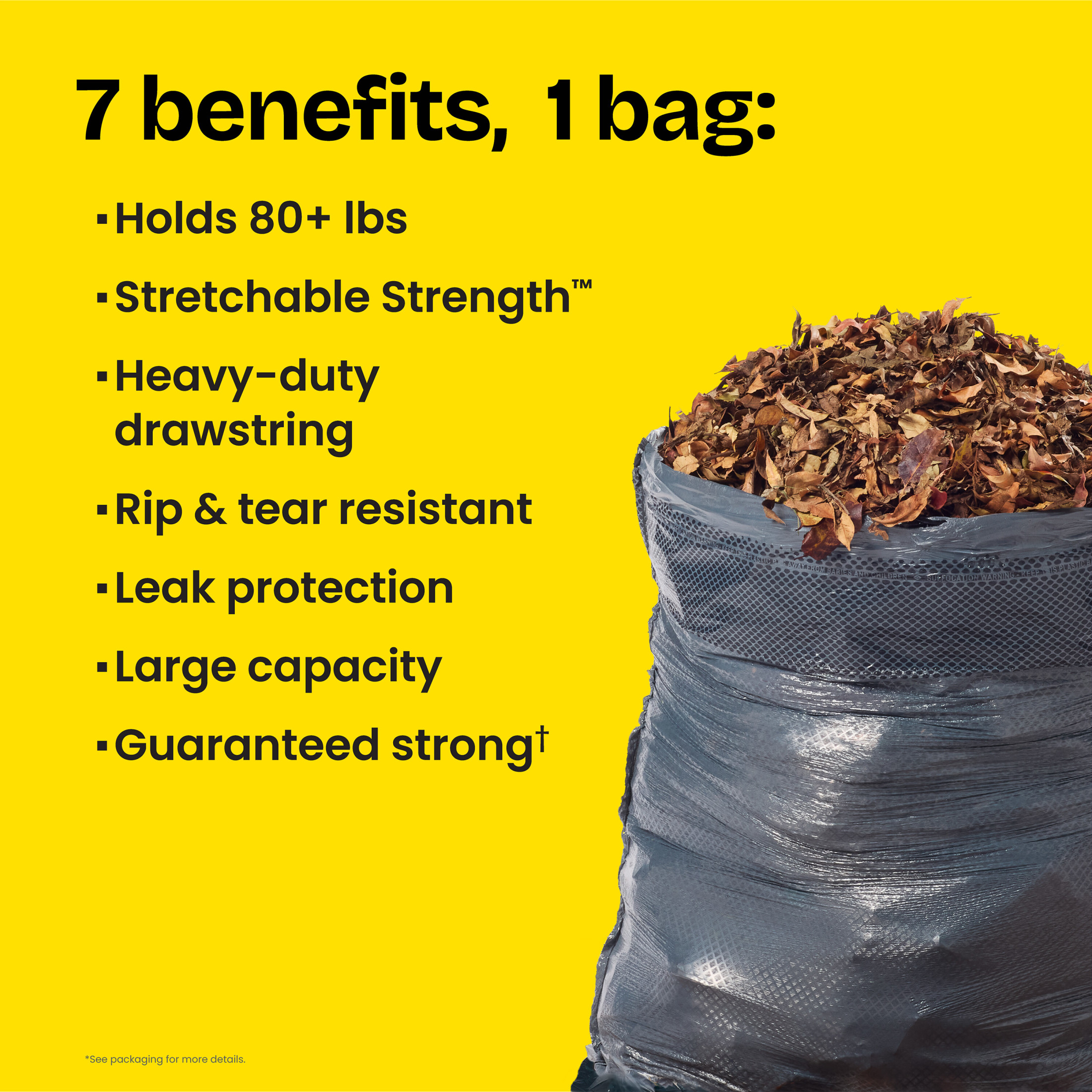 Glad Heavy Duty ForceFlex Drawstring Trash Bags, 33 Gallon, 20 Count photo 5