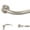 Brushed Nickel-28-48", variant on Brass 28-48-inch Adjustable Disc Curtain Rod with Aluminum Finials and Brackets