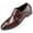 Red, variant on Men Dress Double Monk-straps Shoes Crocodile Pattern Slip On Casual Business Leather Shoes Green 12 US