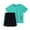 j-Mint Green90, variant on Boys Outfit Sets Summer Casual Reflective Striped Printed Short Sleeve Crew Neck T Shirt Shorts 2 Piece Set Children Kids Outdoor Stylish Comfortable Breathable Sports Outfits,5-6 Years