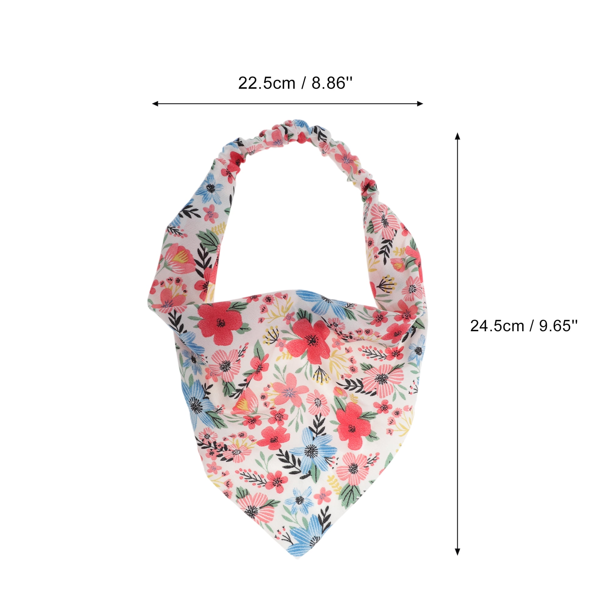 Unique Bargains 1pc Pastoral Style Floral Headwrap for Hair Accessories Red