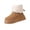 Brown, variant on Boots for Women Fleece-Lined Round Toe Thick Sole Flatform Ankle Snow Boots Women Winter Fall Fashion Warm Comfortable Booties for Casual Outings Daily Work