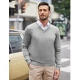 thumbnail image 4 of COOFANDY Mens V Neck Sweater Long Sleeve Knitted Casual Winter Pullover Sweaters, 4 of 10